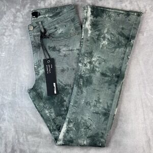 EPTM acid washed raw hemmed wide leg pants mens 30